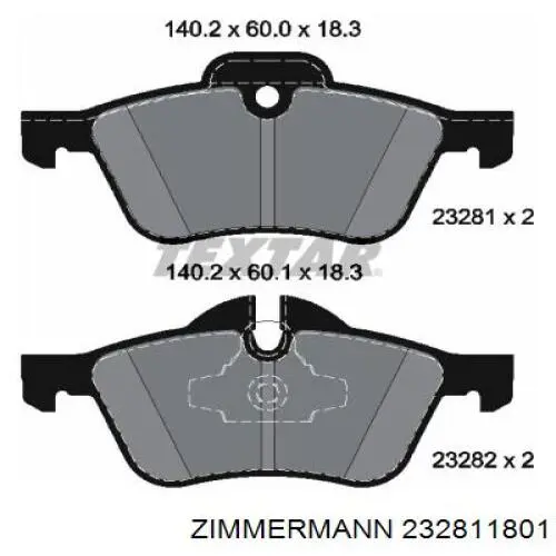 23281.180.1 Zimmermann pastillas de freno delanteras