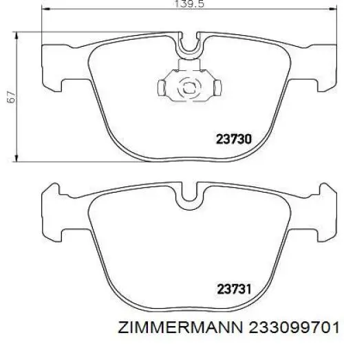 233099701 Zimmermann pastillas de freno delanteras