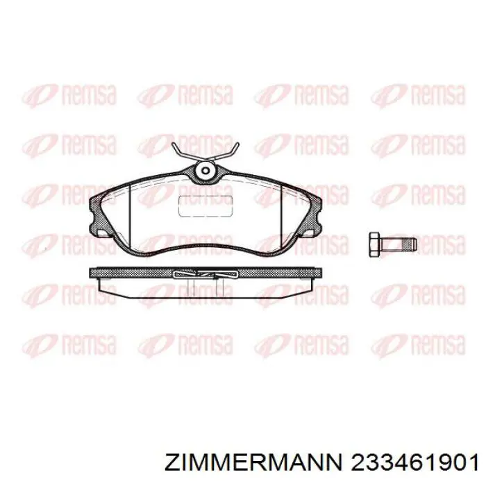 233461901 Zimmermann pastillas de freno delanteras