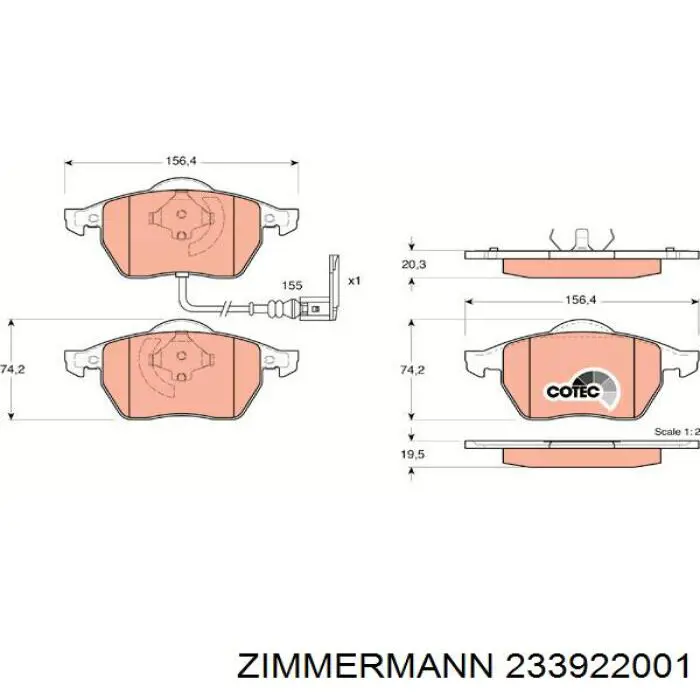 233922001 Zimmermann Pastillas delanteras