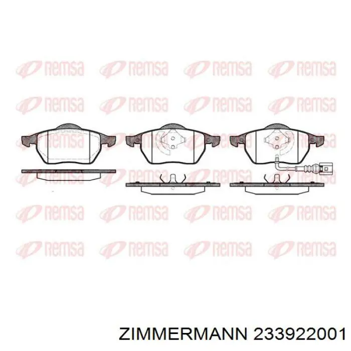 Pastillas freno delanteras Zimmermann 233922001 precio, desde 29,23 EUR