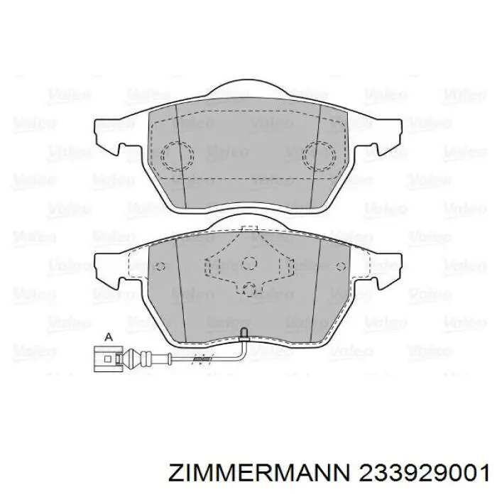Pastillas de freno 233929001 Zimmermann