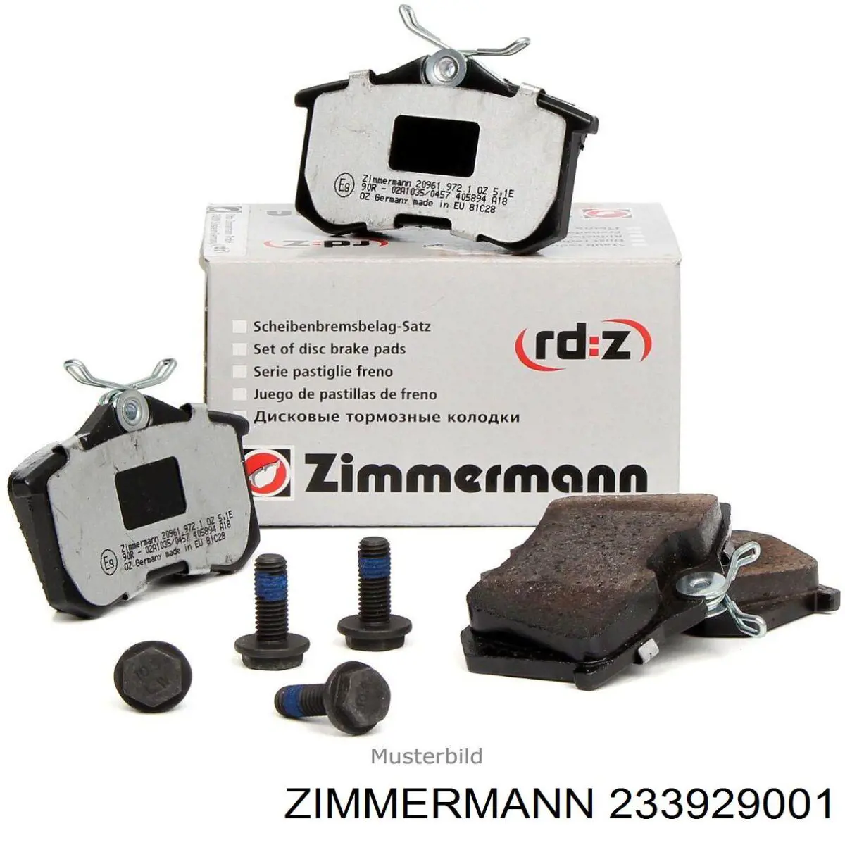 Pastillas de freno delanteras Zimmermann 233929001