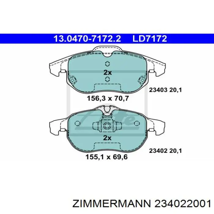 Pastillas de freno delanteras Opel Vectra