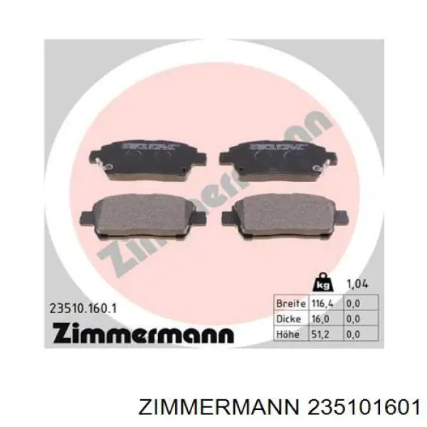 Pastillas de freno delanteras Toyota Prius NHW20