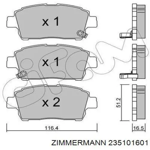 Pastillas de freno delanteras Toyota Prius NHW20