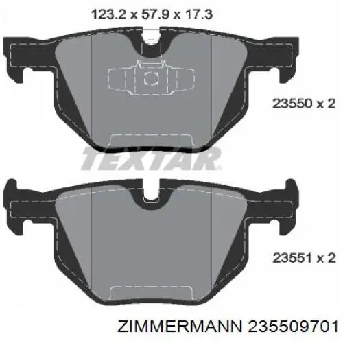 23550.970.1 Zimmermann pastillas de freno delanteras