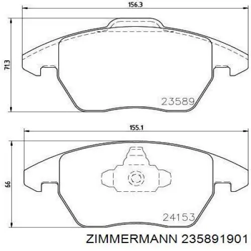 Comprar 235891901 Zimmermann Pastillas delanteras de freno