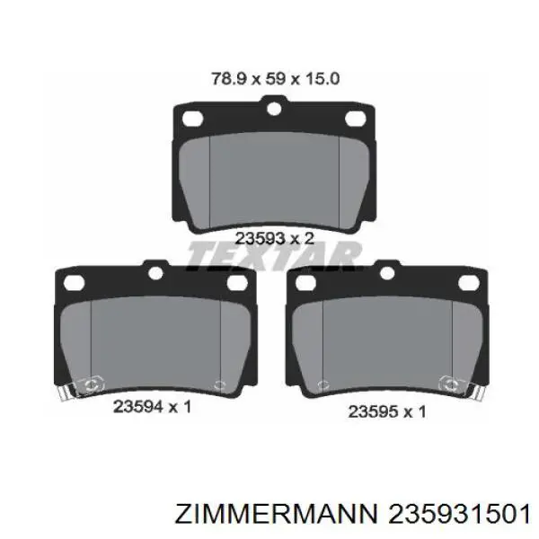 23593.150.1 Zimmermann pastillas de freno traseras