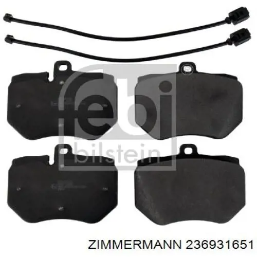 Pastillas de freno delanteras Zimmermann 236931651