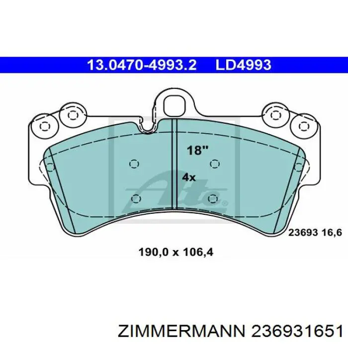 Comprar 236931651 Zimmermann Pastillas delanteras de freno