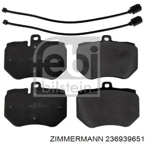 Pastillas de freno delanteras Zimmermann 236939651