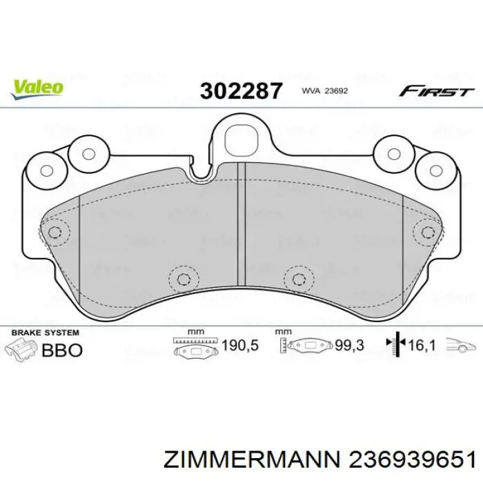 Pastillas freno delanteras Zimmermann 236939651 precio, desde 52,52 EUR