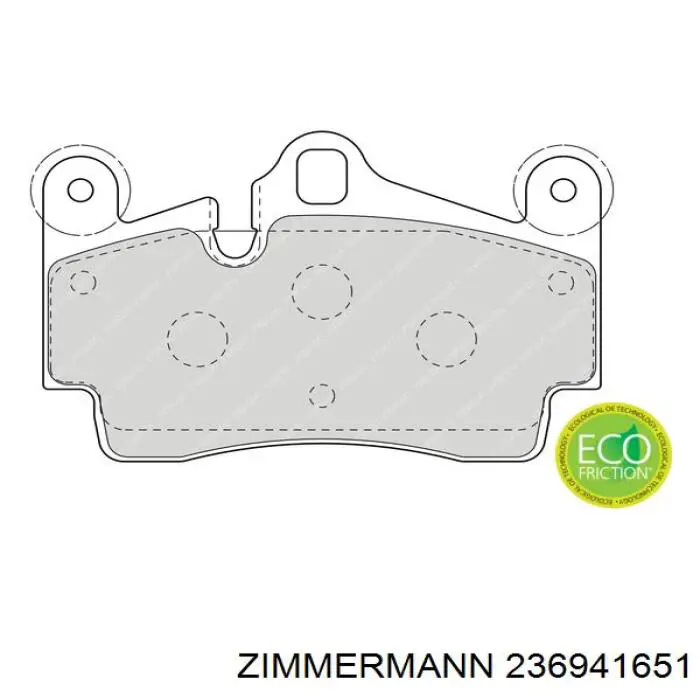 Pastillas traseras Zimmermann 236941651