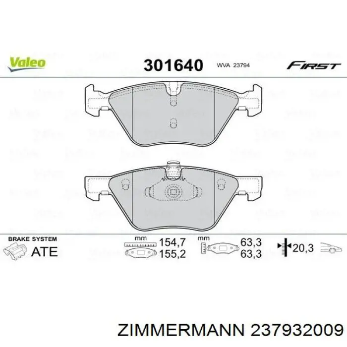 Pastillas freno delanteras Zimmermann 237932009 precio, desde 39,96 EUR