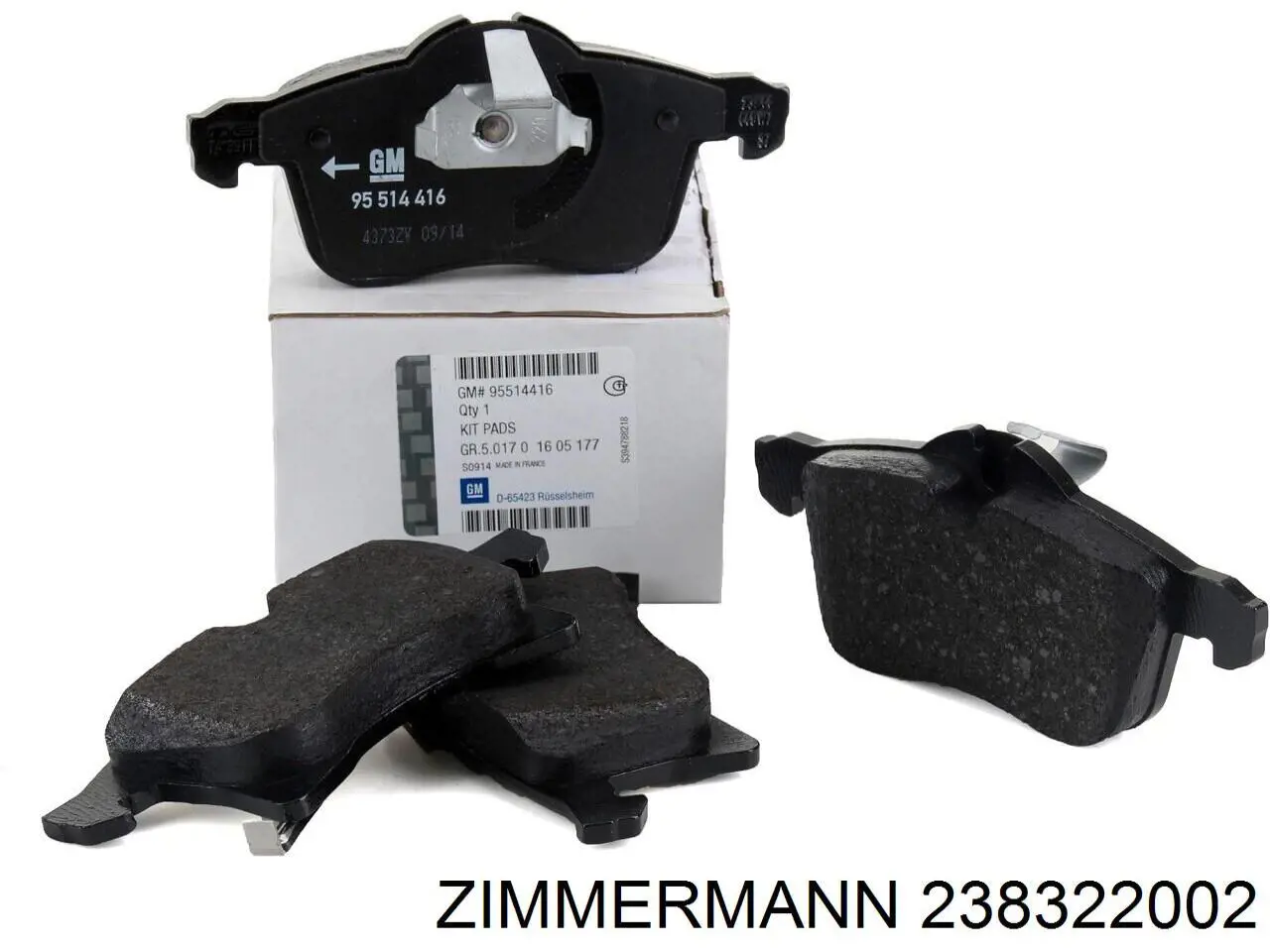238322002 Zimmermann pastillas de freno delanteras