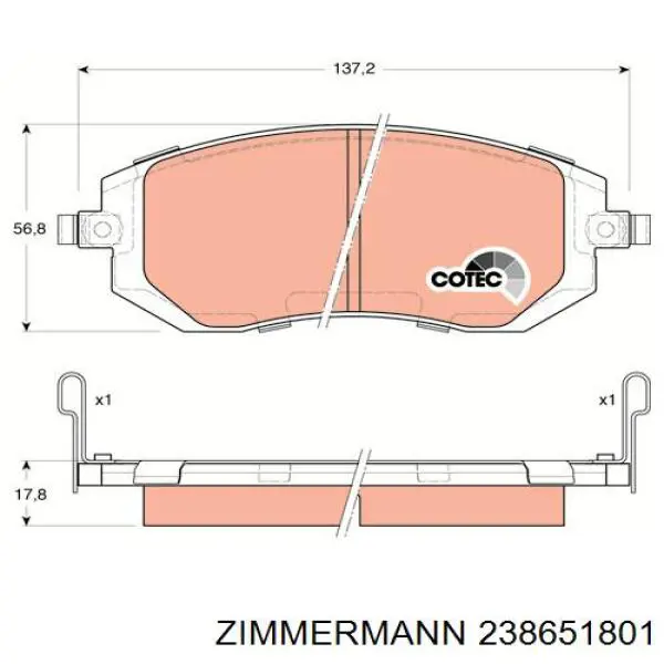 Pastillas de freno delanteras Subaru Impreza 3 GH