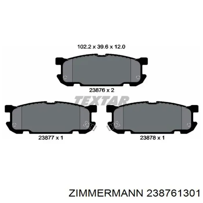 23876.130.1 Zimmermann pastillas de freno traseras