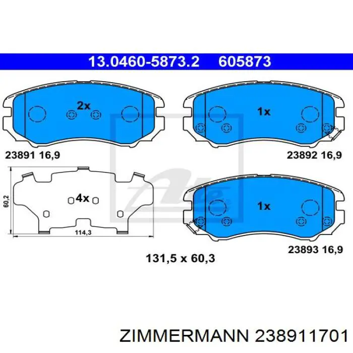 238911701 Zimmermann Pastillas delanteras