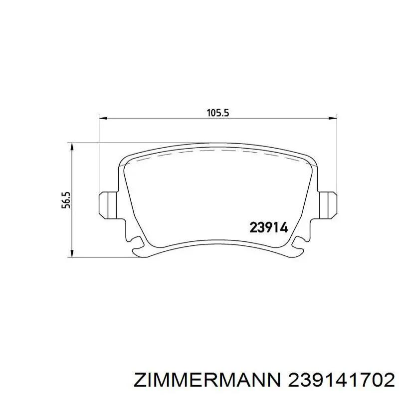 239141702 Zimmermann Pastillas freno traseras