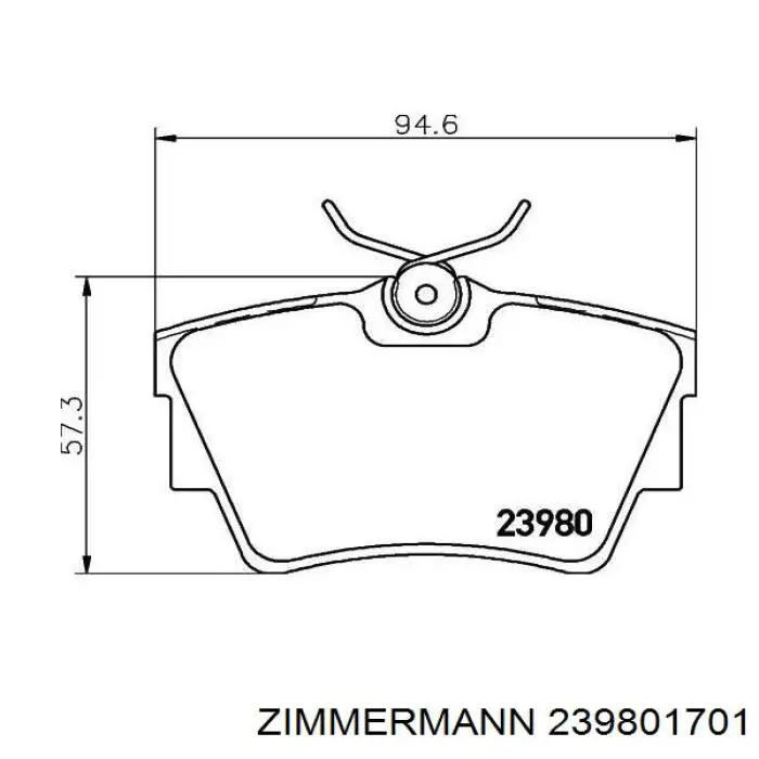 23980.170.1 Zimmermann pastillas de freno traseras