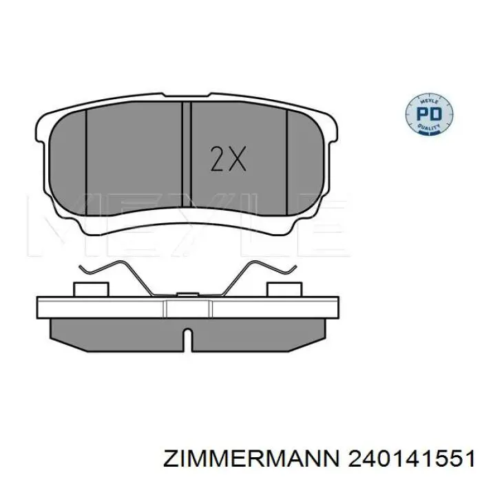 240141551 Zimmermann Pastillas freno traseras