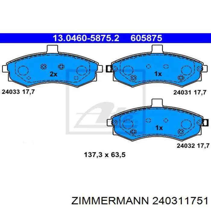 24031.175.1 Zimmermann pastillas de freno delanteras