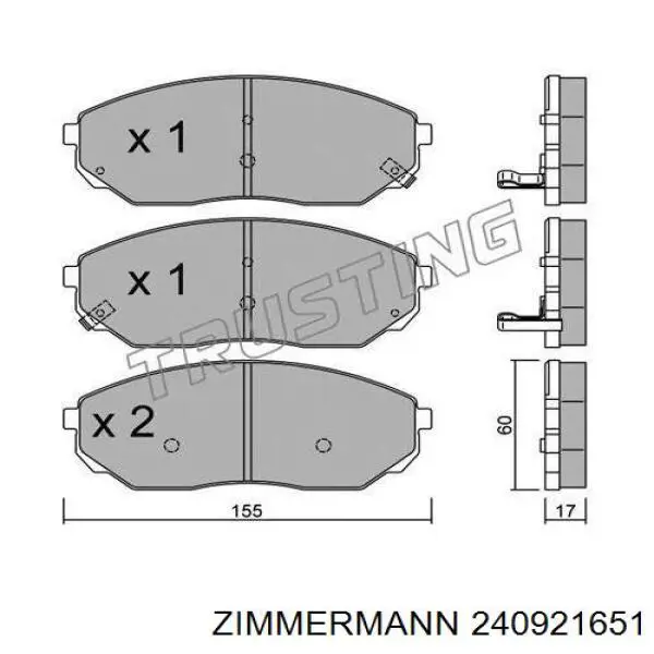 24092.165.1 Zimmermann pastillas de freno delanteras