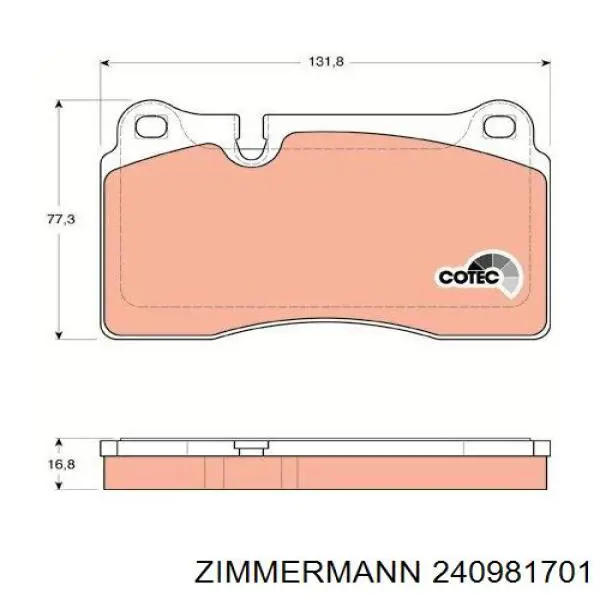 Pastillas freno delanteras Zimmermann 240981701 precio, desde 46,58 EUR