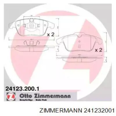 241232001 Zimmermann Pastillas delanteras