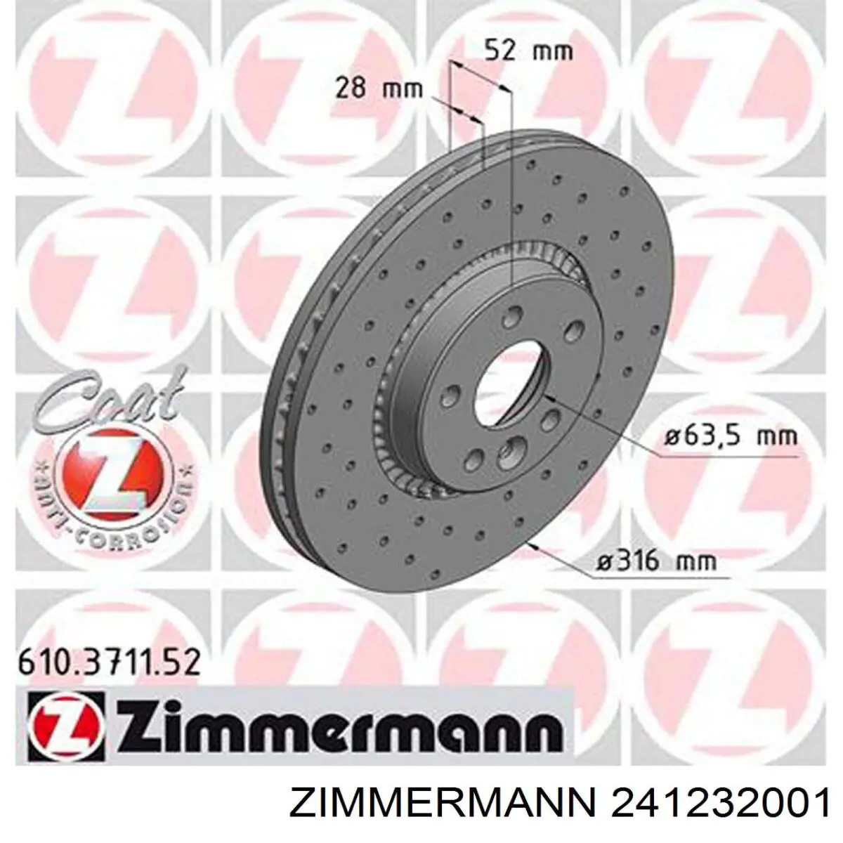 241232001 Zimmermann pastillas de freno delanteras