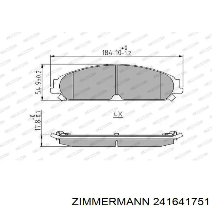 24164.175.1 Zimmermann pastillas de freno delanteras