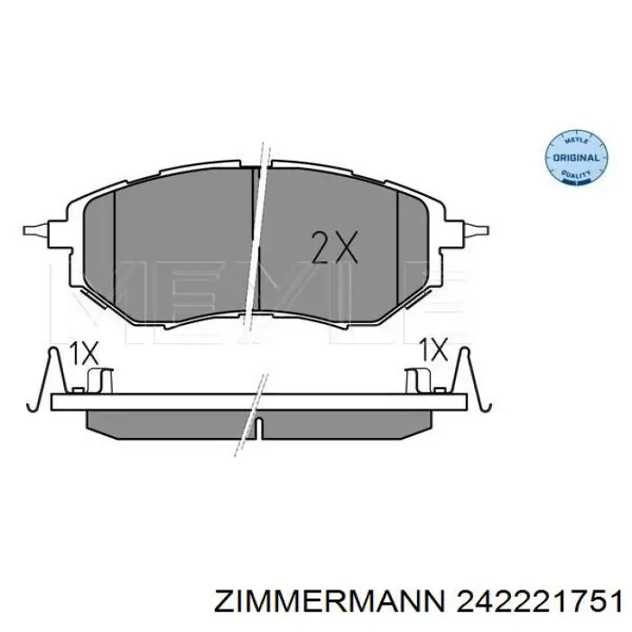 Pastillas freno delanteras Zimmermann 242221751 precio, desde 36,71 EUR