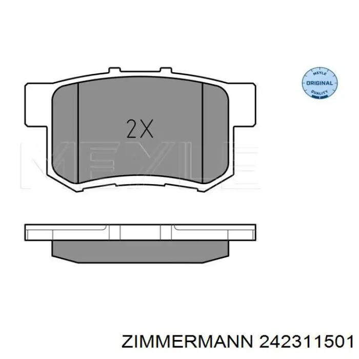 Comprar 242311501 Zimmermann Pastillas de freno traseras
