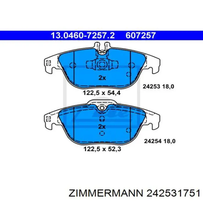 24253.175.1 Zimmermann pastillas de freno traseras