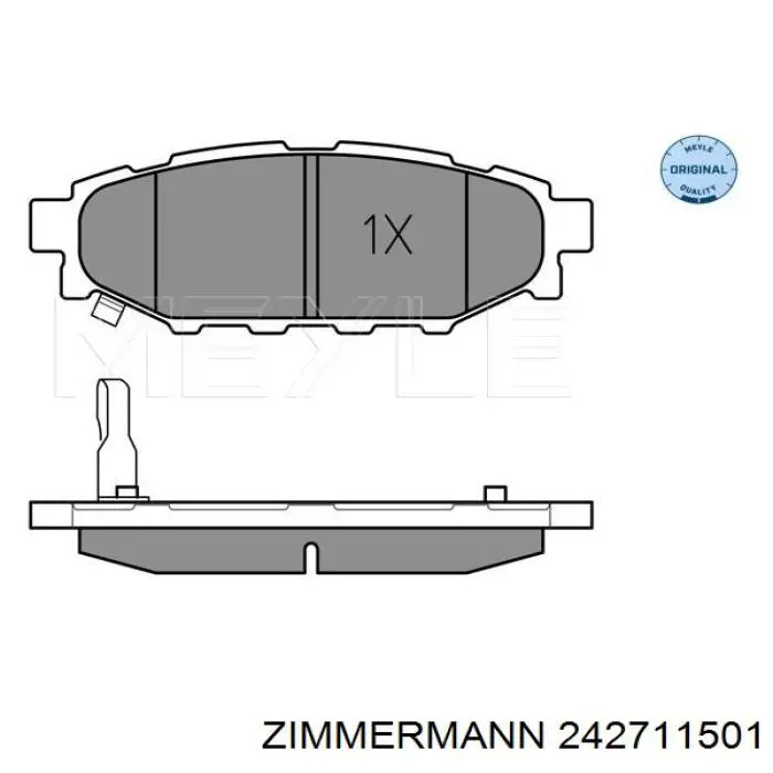Pastillas de freno traseras 242711501 Zimmermann