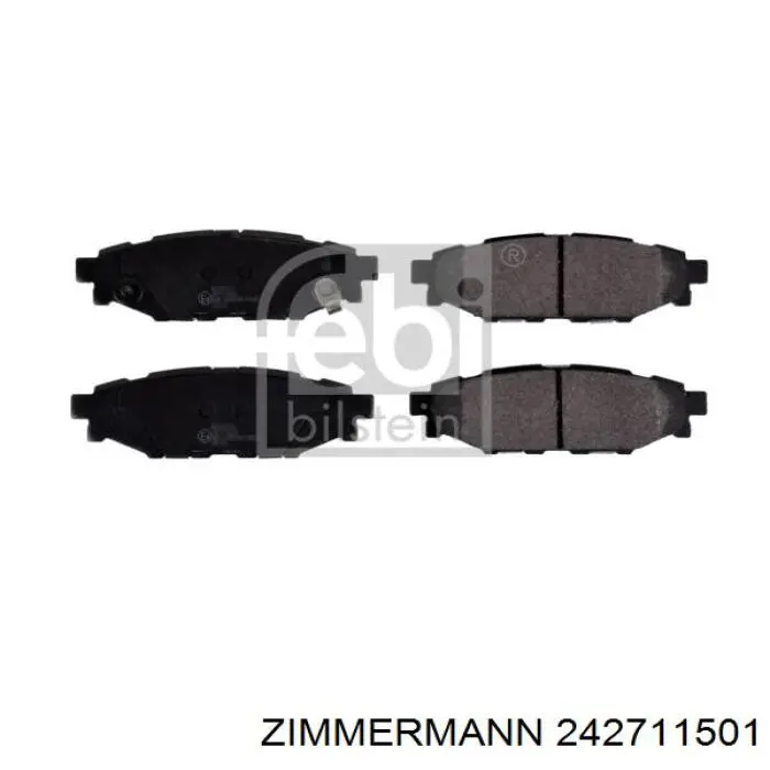 242711501 Zimmermann pastillas de freno traseras