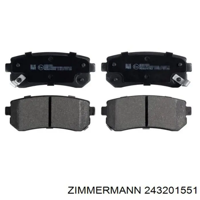 Pastillas de freno traseras 243201551 Zimmermann