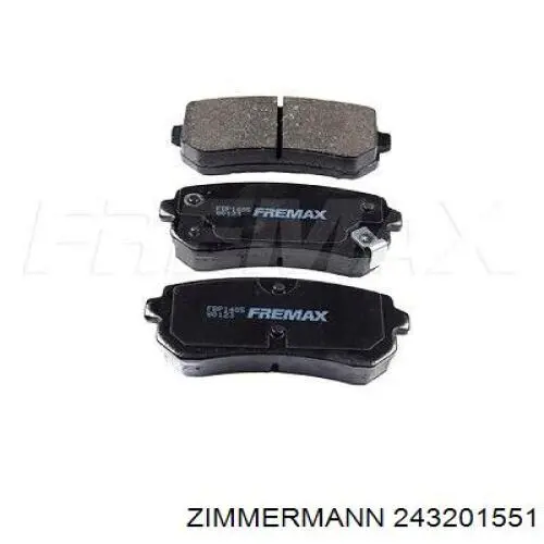 Pastillas traseras de freno Zimmermann 243201551 precio, desde 18,95 EUR
