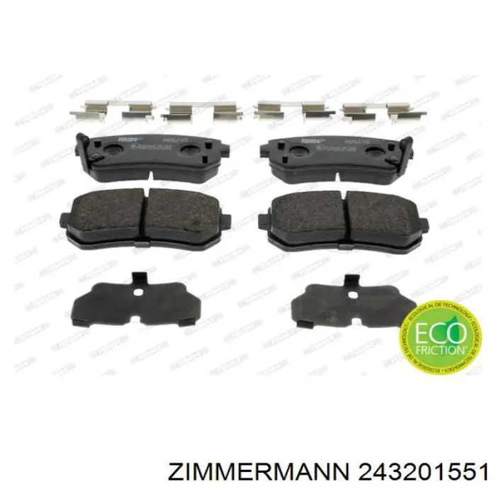 Comprar 243201551 Zimmermann Pastillas de freno traseras