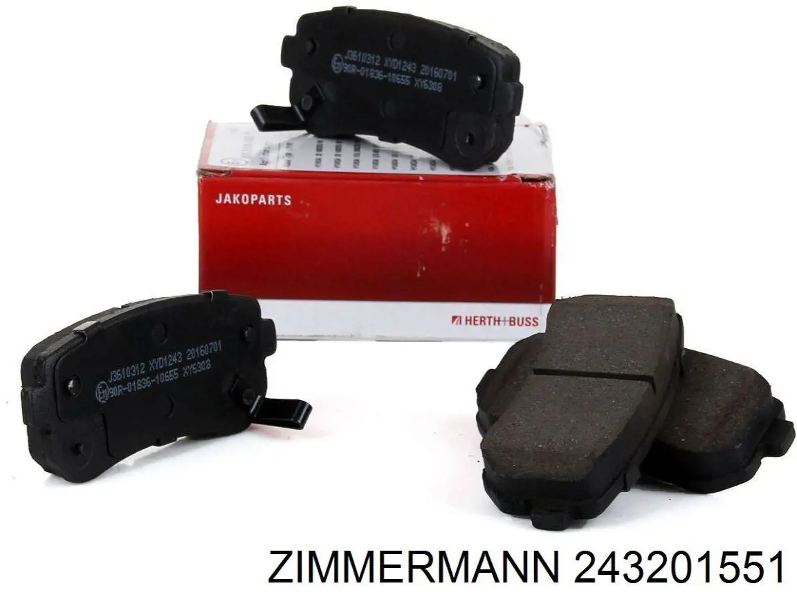 243201551 Zimmermann Pastillas freno traseras