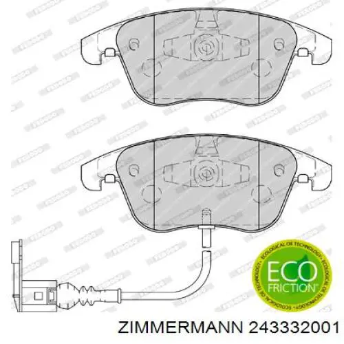 Pastillas freno delanteras Zimmermann 243332001 precio, desde 36,47 EUR