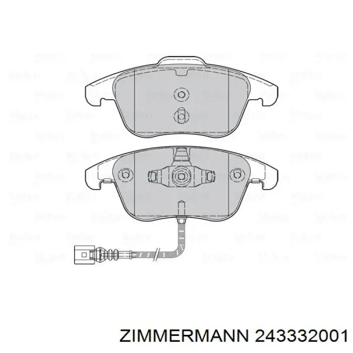Pastillas de freno 243332001 Zimmermann