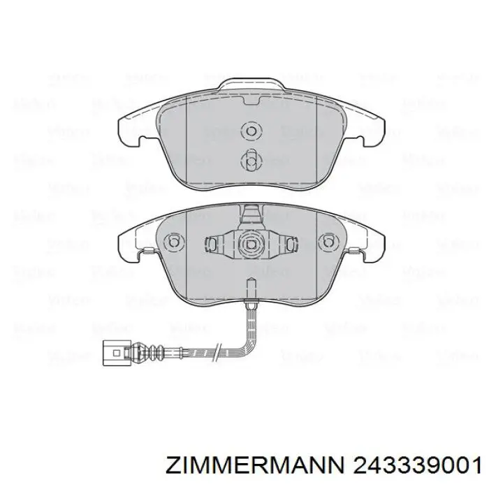 Pastillas de freno delanteras Zimmermann 243339001