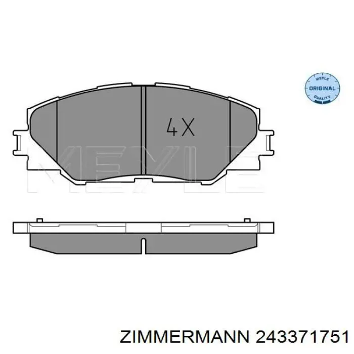 Pastillas freno delanteras Zimmermann 243371751 precio, desde 28,48 EUR