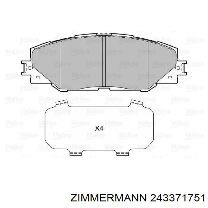 Comprar 243371751 Zimmermann Pastillas delanteras de freno