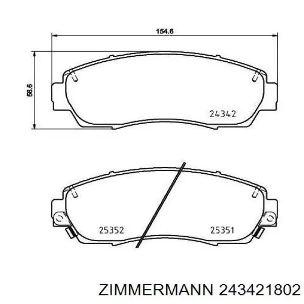 Pastillas freno delanteras Zimmermann 243421802 precio, desde 38,43 EUR