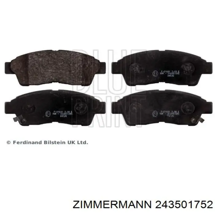 243501752 Zimmermann pastillas de freno delanteras