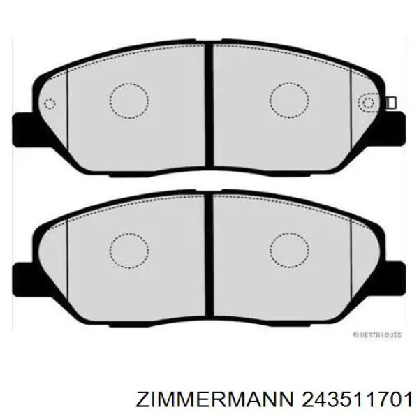 Comprar 243511701 Zimmermann Pastillas delanteras de freno