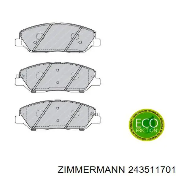 Pastillas de freno 243511701 Zimmermann